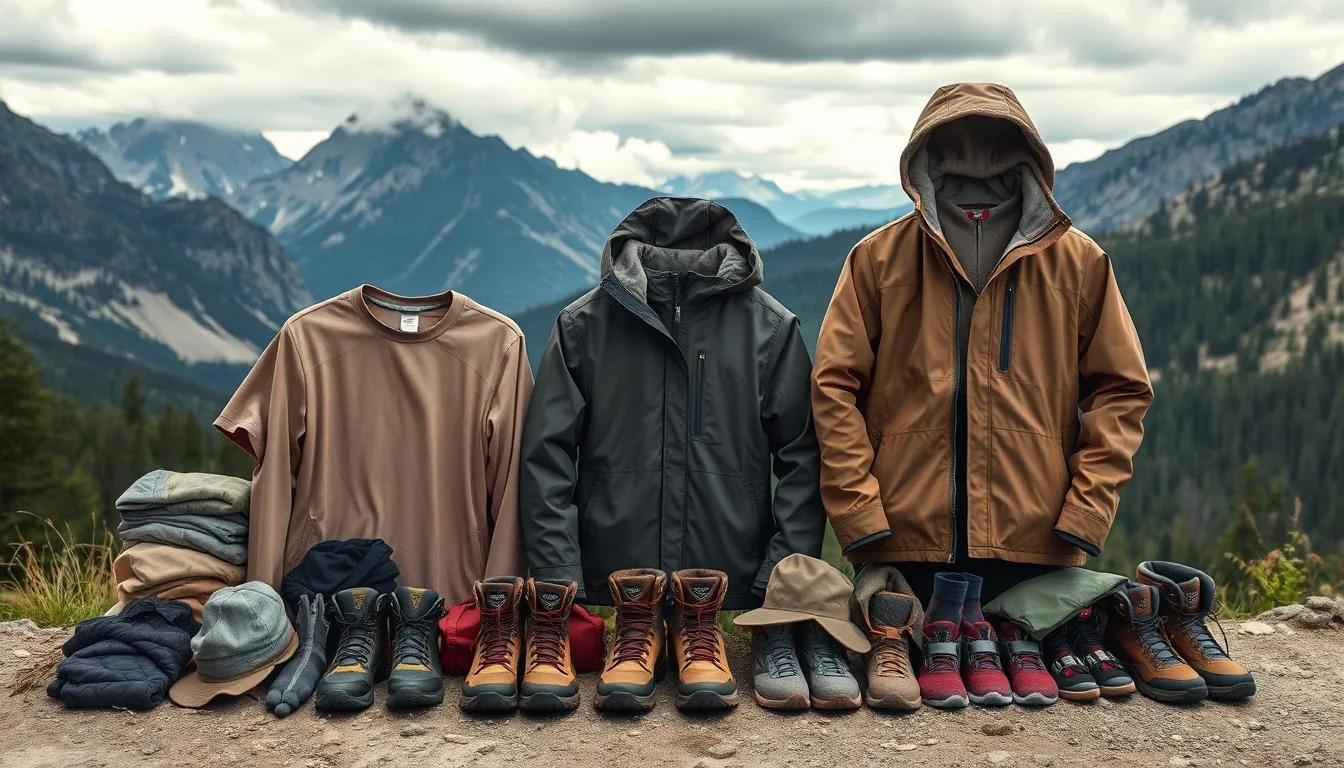 economical hiking apparel layering system